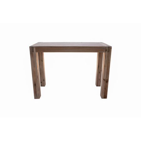 Alaterre Furniture Woodstock Acacia Wood with Metal Inset Media Console Table, Brushed Driftwood ANWO1026